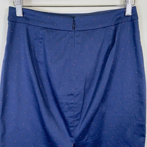 J.crew The Pencil Skirt Navy  Red Polka Dot - Picture 7 of 10